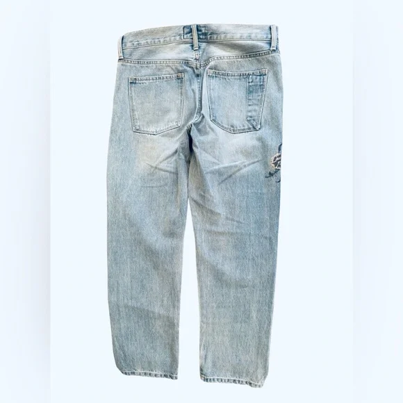 Current/Elliott Embroidered Straight Leg Jeans – Women’s Size 27 | 29” Inseam - Picture 3 of 4
